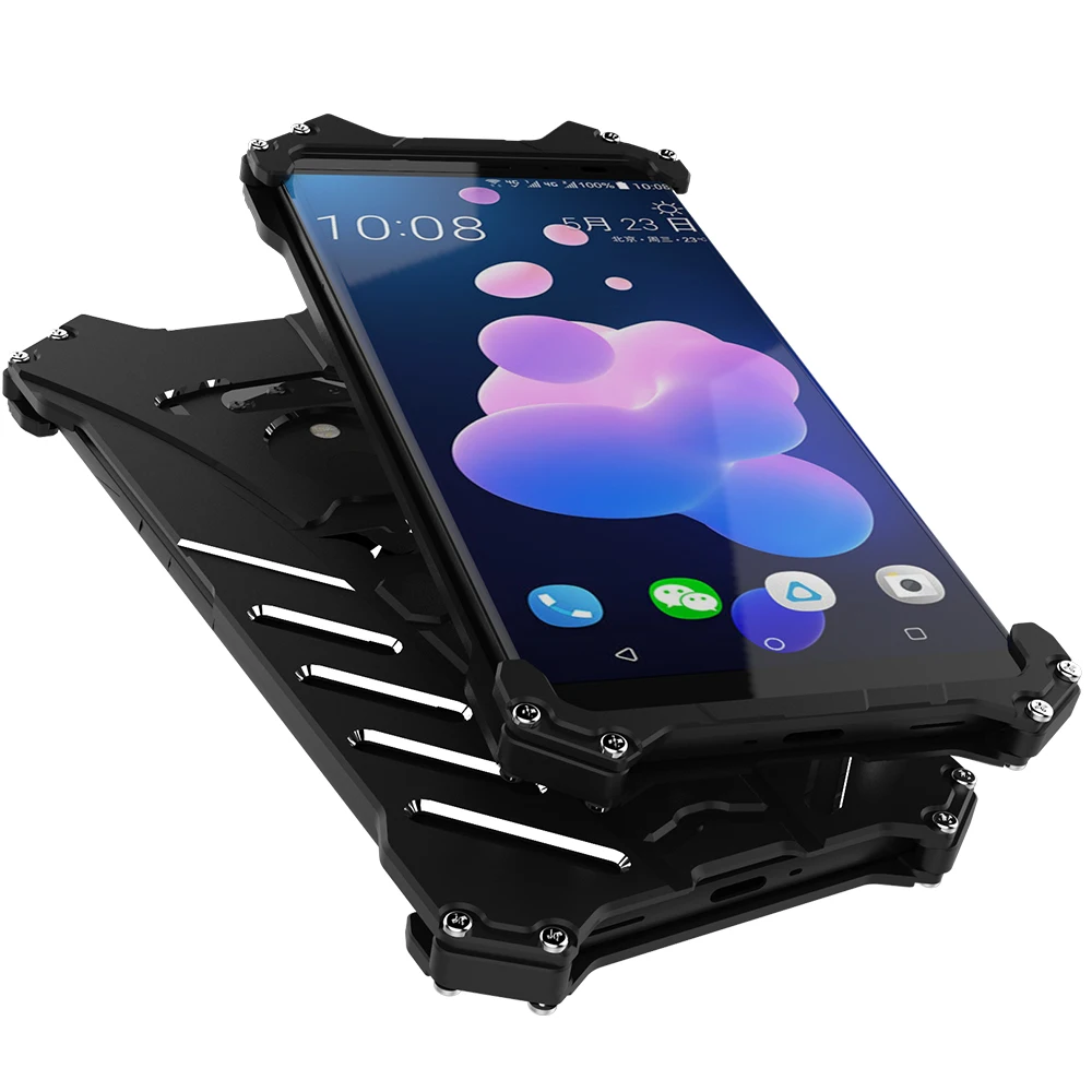 Для стиля HTC U ultra U11 Plus U12 + чехол Броня с тяжелой пылью металлический алюминиевый