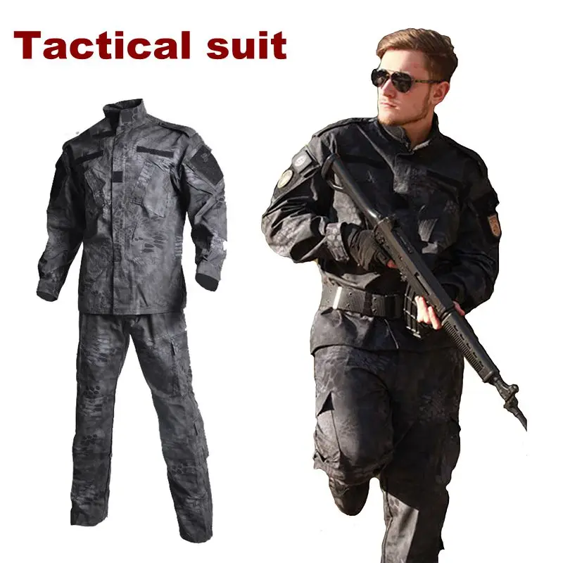 Military Uniform Shirt + Pants Outdoor Airsoft Paintball Multicam Tactical Ghillie Suit Camouflage Army Combat Hunting Clothes military tactical army uniform with knee pads jacket pants suit clothing camouflage sets outdoor hunting combat airsoft uniform