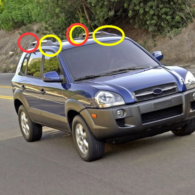 Для Hyundai Tucson 2004 2005 2006 2007 2008 Автомобильная крыша верхние навесные стойки колпачки