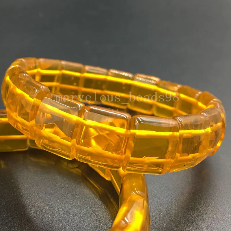 Yellow Crystal G8293 Граненый кристалл мукаит тигры глаз Flourite Голубой песок лазурит авантюрин Jaspe Кристалл Эластичный браслет из бисера браслет SWB604 - Окраска металла: Yellow Crystal G8293