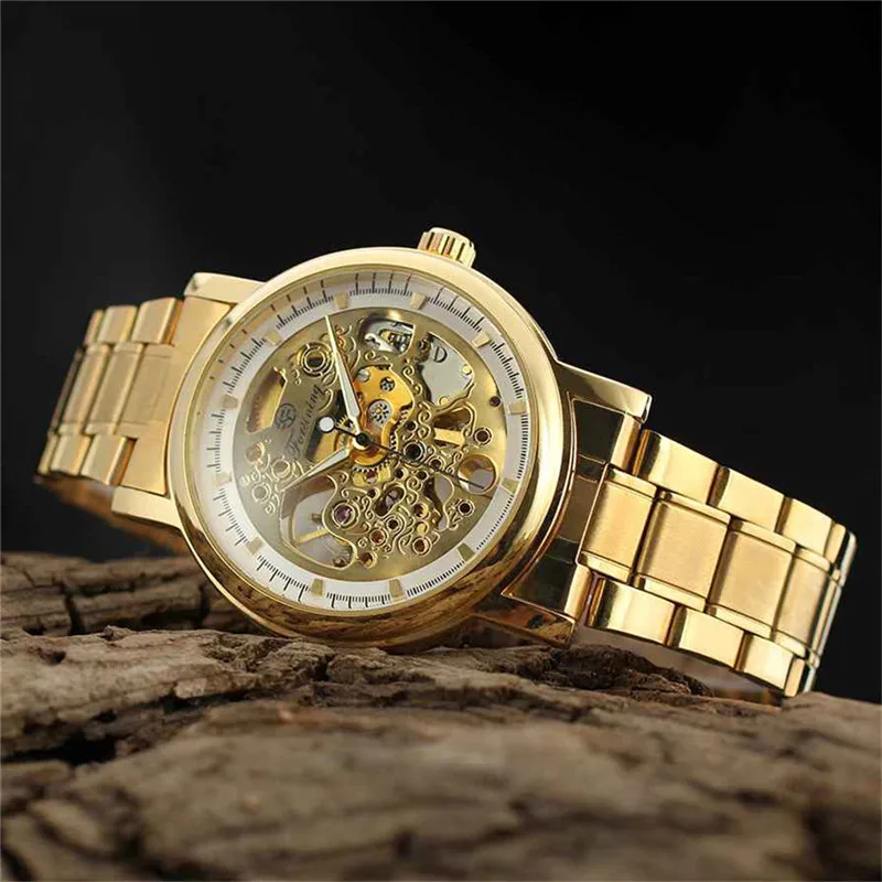 FORSINING ручной Ветер Механические мужские и женские часы Скелет военный Топ бренд