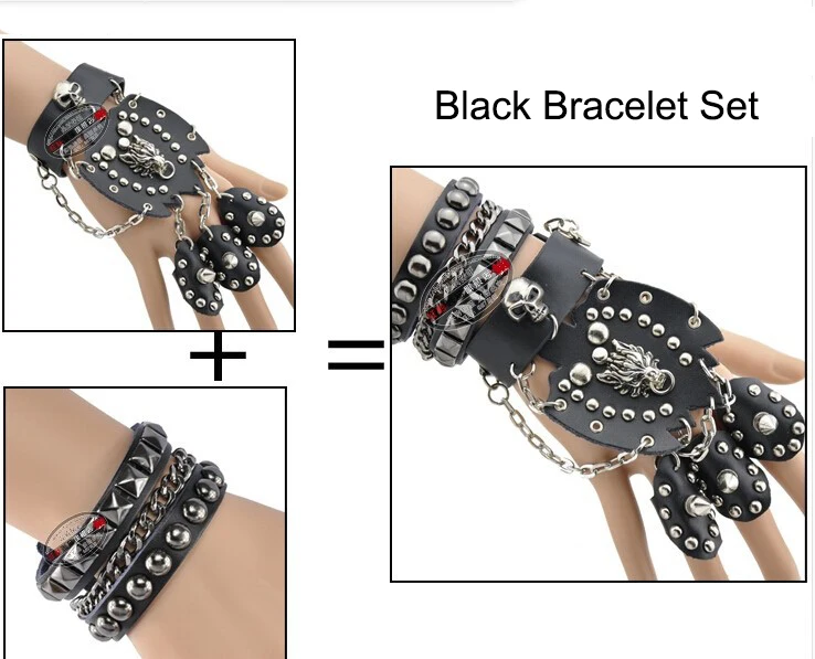 2019 Новый крутой человек панк кожа с заклепками Спайк перчатки набор Конус Шипы