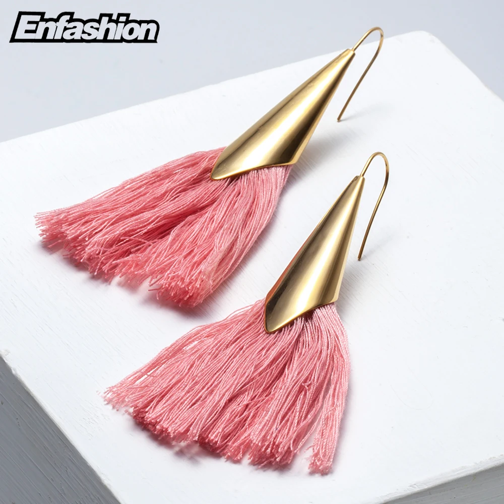 Женские серьги подвески с кисточками из нержавеющей стали|tassel dangle earring|dangle drop