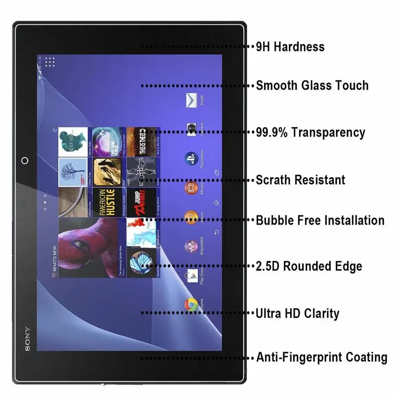 Закаленное стекло для экрана Sony Xperia Z2 Tablet 10 1 SGP541/521 Z4 SGP771 Z3 Compact SGP621 8 0 &quot защитная