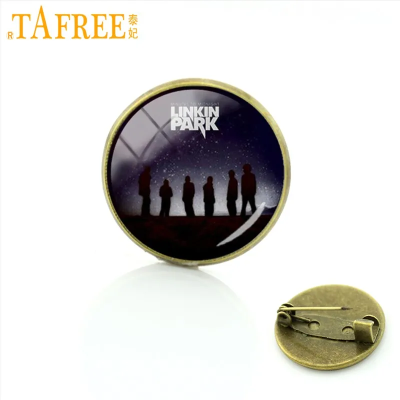 TAFREE, Винтажная брошь Linkin Park, полосы, логотип, булавки, Честер Беннингтон, группа, античная бронза, покрытая, для мужчин и женщин,, ювелирное изделие LK04 - Окраска металла: LK03