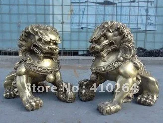 SCY [хорошая скидка] красивая чистая медь Китай JiXiang Богатство Собака Фу мужчины