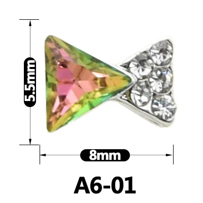 

A6-1-24 24Designs 100PCS/Lot Aurora color Teardrop Rhinestone 2017 new style jewelry Crystal Glass Water Drop Strass Nail Art