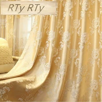 luxury curtains set jacquard tulle curtains for living room cloth fabric blackout curtains for bedroom home decor drapes tm0840