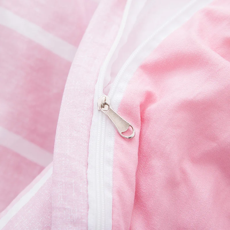 SlowDream Модные Простые розовые полосы Постельное белье свет роскошный элегантный