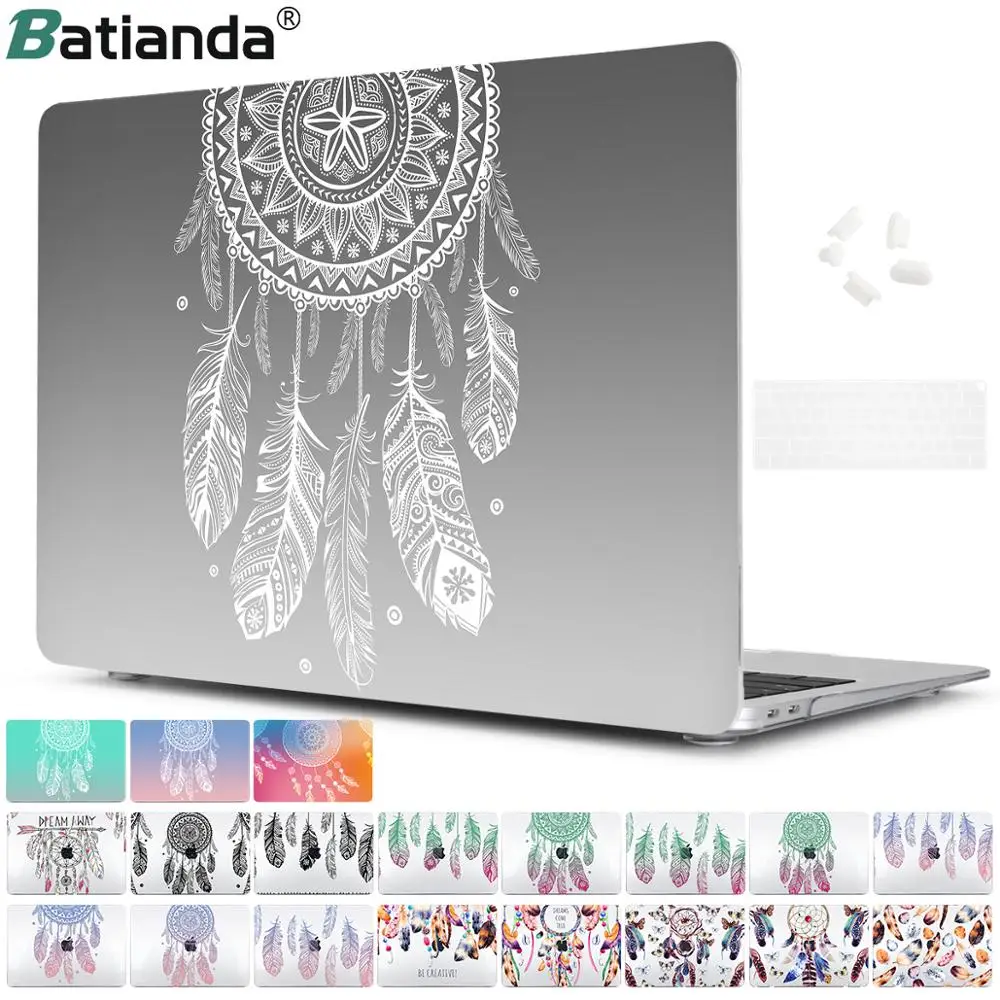 Потрясающий Прозрачный чехол для MacBook Pro Retina 11 12 13 15 16 с перьями A2141Hard Cover 2019|case