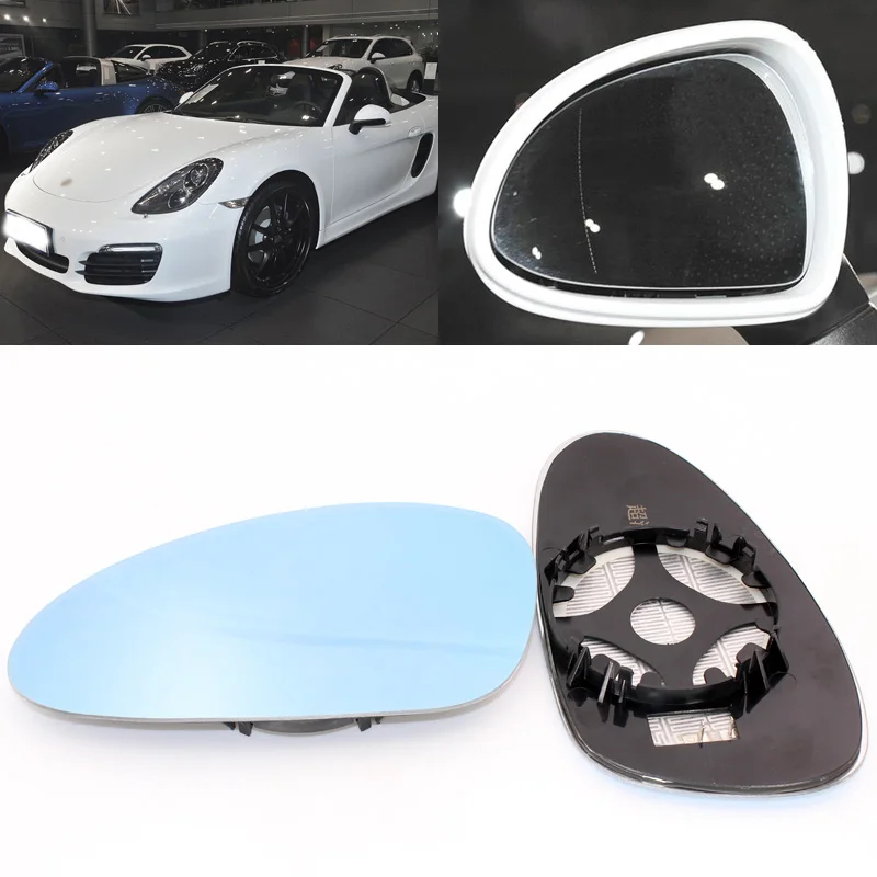 Для Porsche Boxster 2002 2016 боковое зеркало для двери голубое стекло с основанием