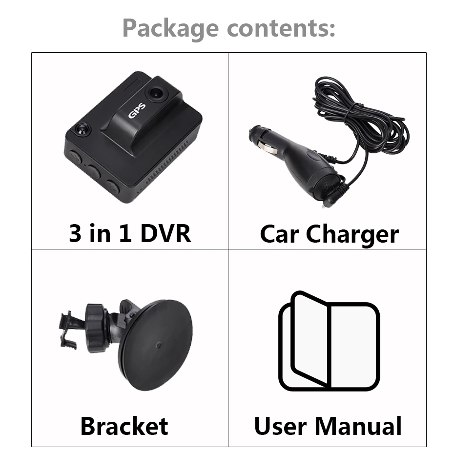 Elebest V12+ 3 в 1 антирадарный автомобильный радар-детектор DVR видеорегистратор с gps локатором 720P видео рекордер видеорегистратор era для России