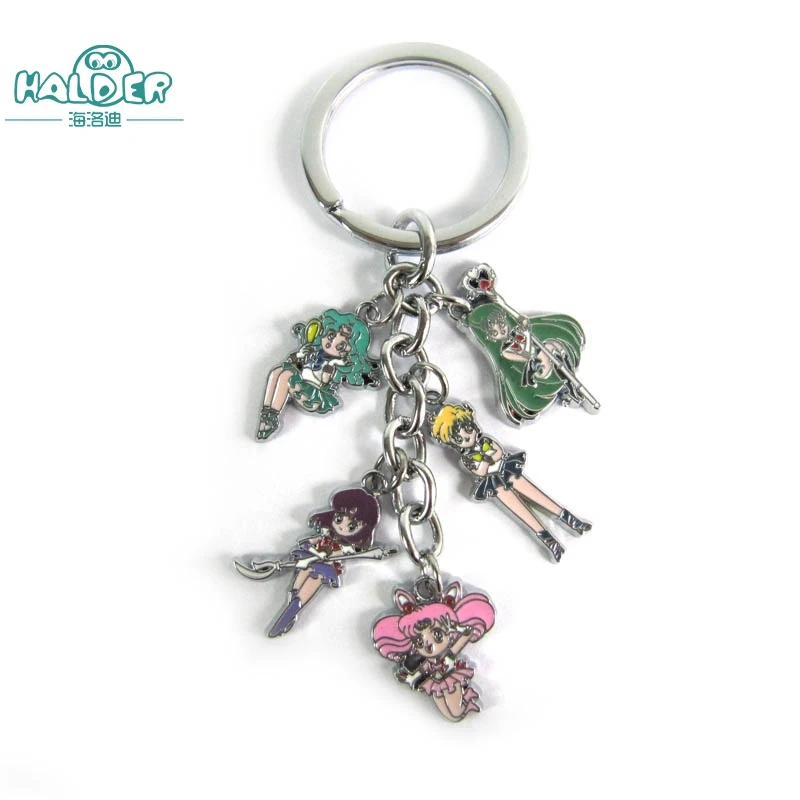 Keychain3 Аниме halder косплей Сейлор Мун фигурка брелок Марс Юпитер Венера Меркурий брелки фигурки кулон брелки - Цвет: Keychain3