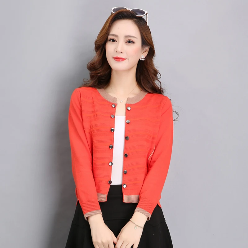 Autumn Women Air-conditioning Shirt Hollow Thin Sweater Short Paragraph Cardigan Sunscreen Jacket Color waves Female Sweaters |