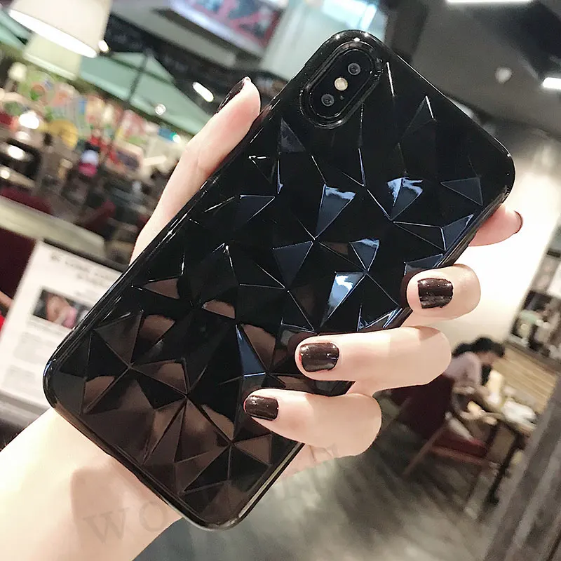 На Honor 7C 7A Pro 10 9 Lite 8X Max 3D алмаз текстура чехол для huawei P Smart P9 P10 P20 Nova3 3i Коврики 10 20 lite Мягкий ТПУ чехол
