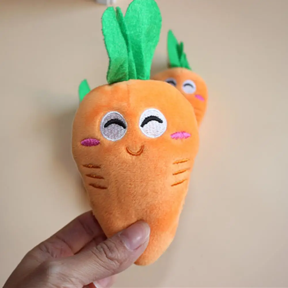 Милая плюшевая игрушка со смайликом и морковкой|Игрушки для собак| |