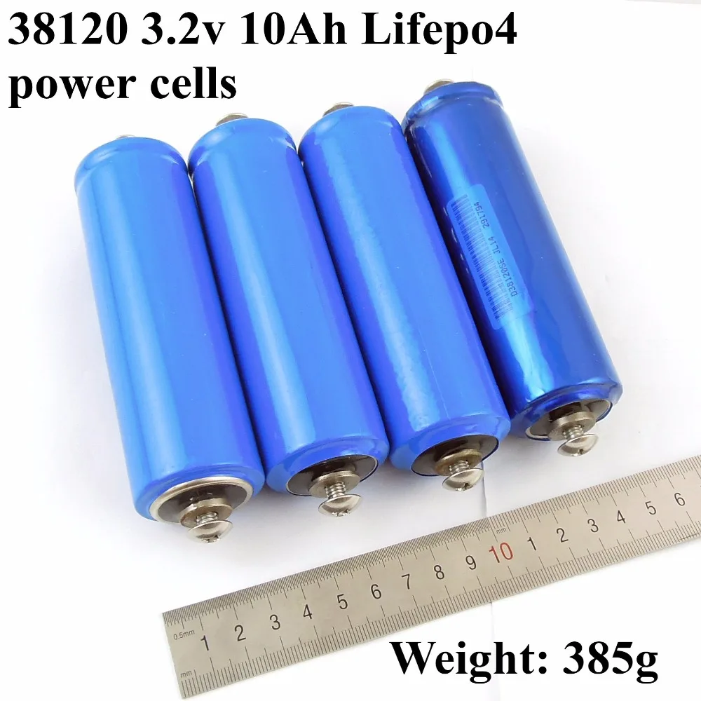 Бесплатный держатель Lifepo4 3 2 V 10AH цилиндр bateria 38120 для diy 24V 48V 20AH электрический