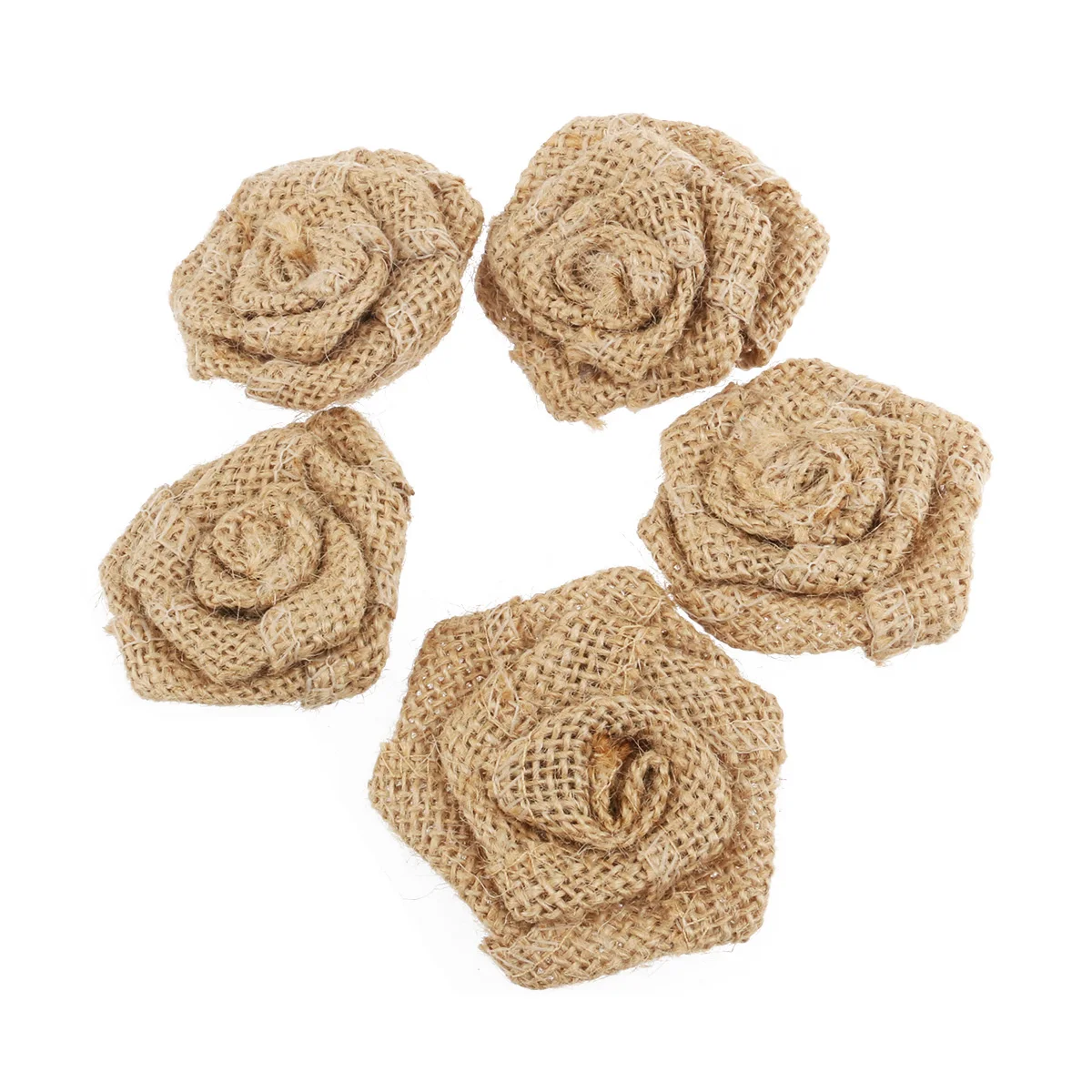 5 шт. Гессе мешковины розовыми цветами для Рождество Свадебные украшения | Дом и