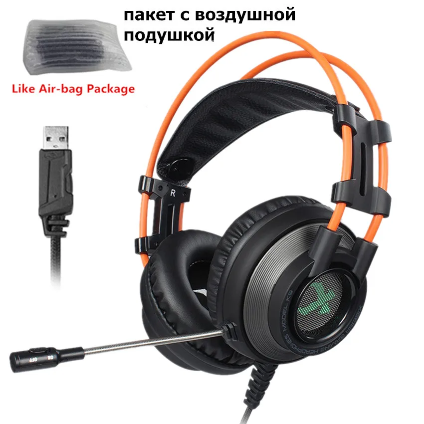 black Air-bag box XIBERIA K9 PC Gamer гарнитура USB Virtual 7,1 звук Игровые наушники шлем Стерео Бас лучшие компьютерные гарнитуры с микрофоном светодиодный светильник - Цвет: black Air-bag box