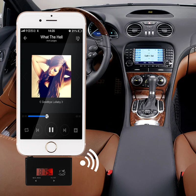 Handsfree FM передатчик 3,5 мм комплект беспроводной связи bluetooth для автомобиля музыкальный радио адаптер ЖК-дисплей для всех смартфонов