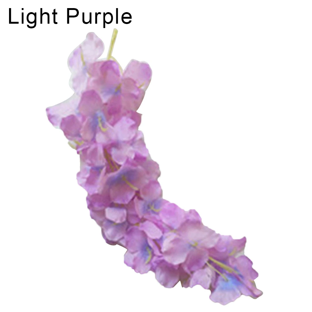 Light Purple 120 см Искусственный цветок глицинии ротанга лоза Свадебные вечерние украшения DIY Горячая Распродажа - Цвет: Light Purple