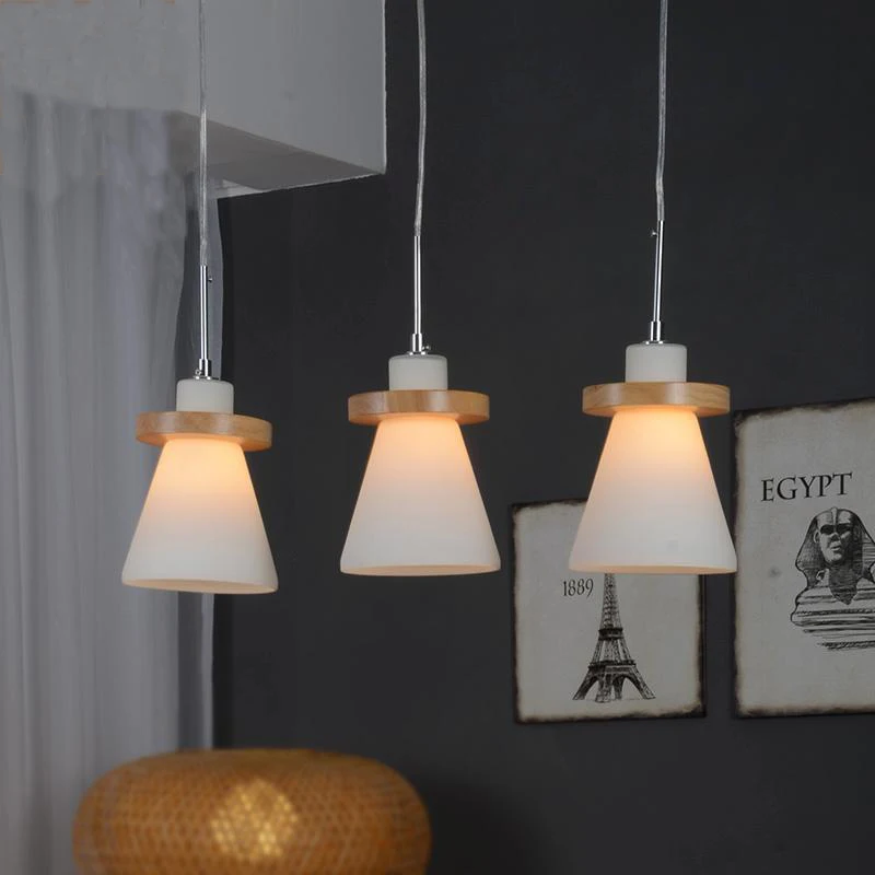 Уникальный дизайн деревянный подвесной светильник из кованого железа 3 головки