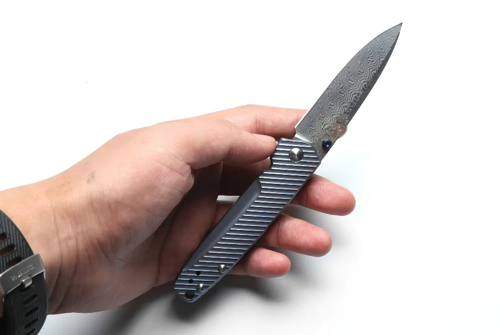 DICORIA OEM BM 485 titanium Damasteel оси складной нож Медь шайба охота кемпинг карман Открытый