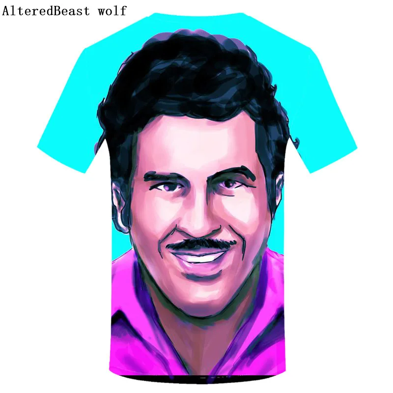 Narcos Pablo Escobar Мужская 3D футболка Homme летние Повседневное в стиле хипстер и Свэг футболка Веселая топы-новинки футболка