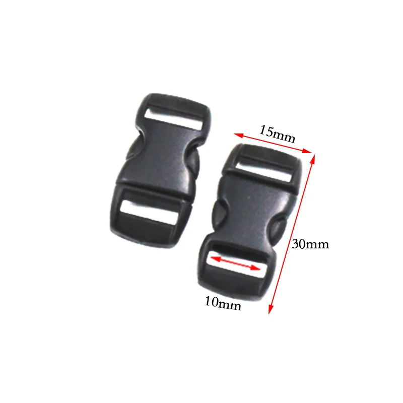 100 шт./упак. Смешанный Красочный 3/8 &quotПластик Пряжка обычай Контурные Изогнутые