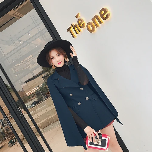 ZAWFL высокое качество 2020 женская зимняя новая мода двубортная шерстяная накидка