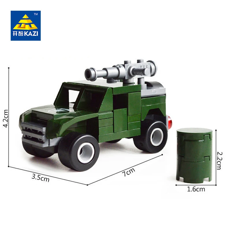 KAZI Военный танк Humvees грузовики Модель Строительный блок кирпичи умные игрушки
