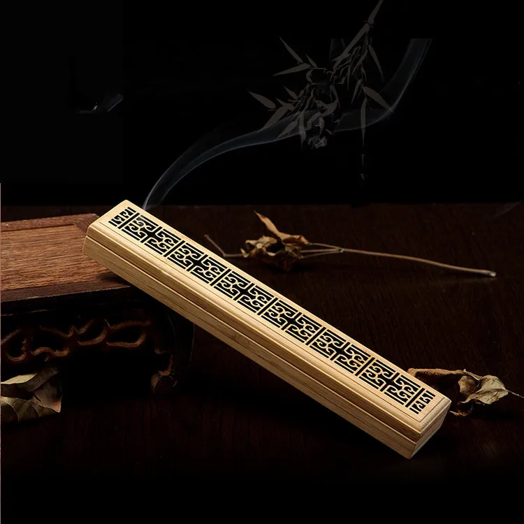 Курильница из бамбука Guqin Zen палочки с подставкой для ладаном деревянная