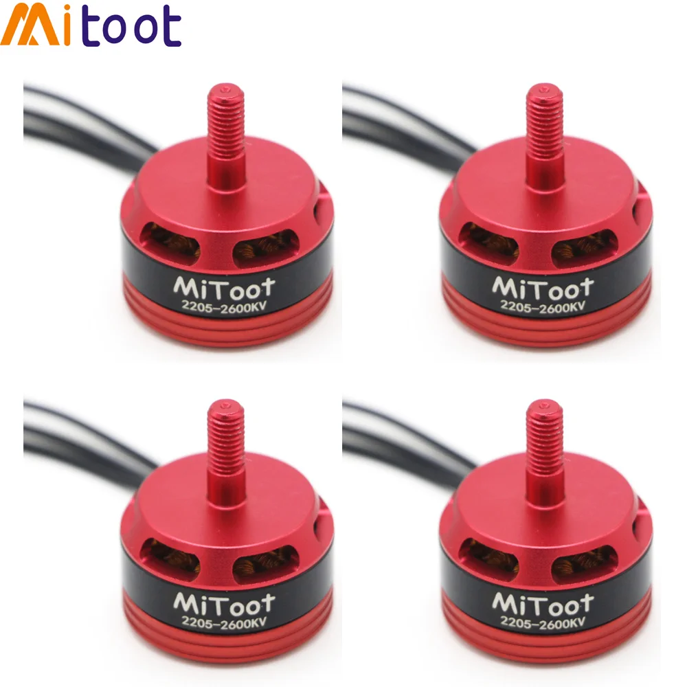 4 шт. Mitoot DX2205 2300 кв 280 кв 2-4S бесщеточный двигатель 2 CW 2 CCW для QAV250 Wizard X220 RC FPV Дрон самолет
