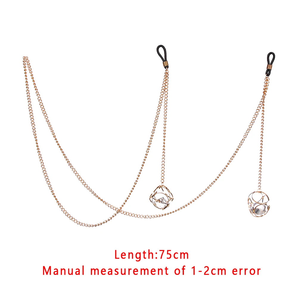 Hot Sale Glasses Chain Women Gold Color Metal Sunglasses Fashion Mini Crown Pendant Eyeglass Lanyard Rope Jewelry |