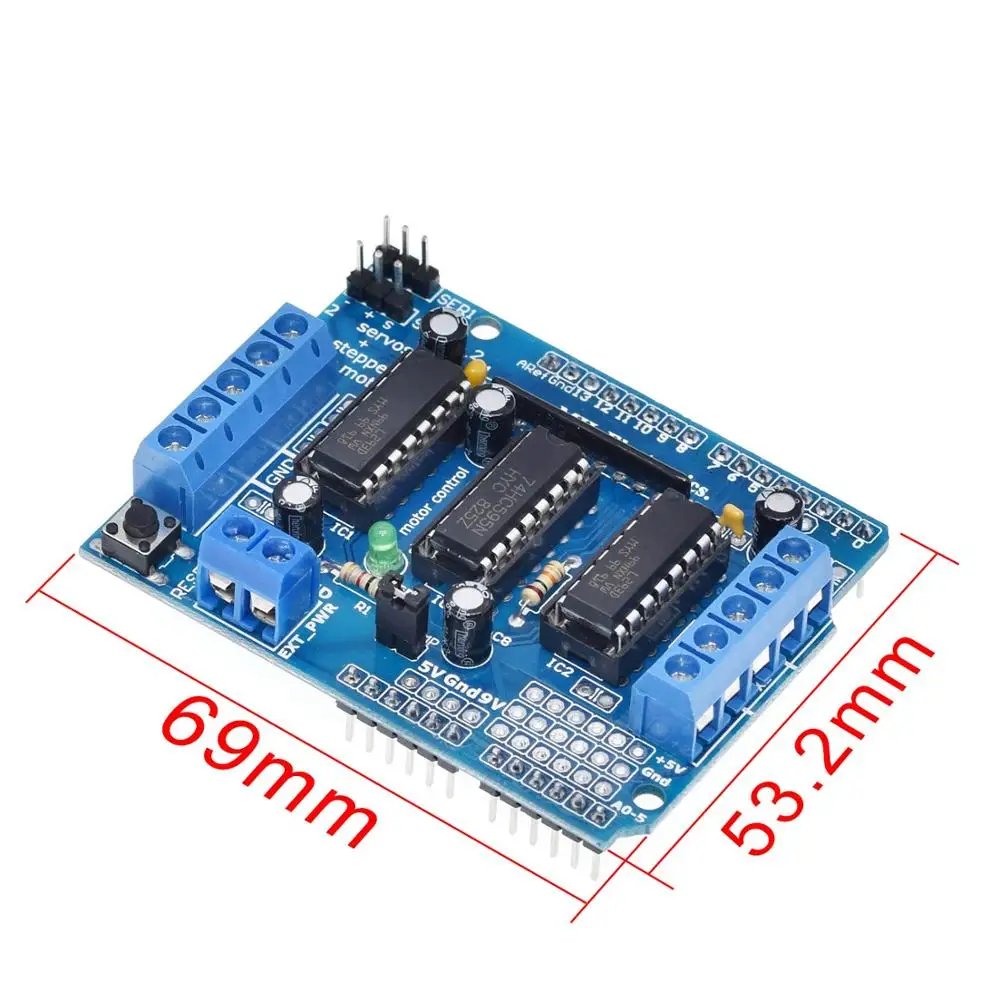 ShengYang 1 шт. L293D двойной щит привода двигателя для arduino Duemilanove плата расширения