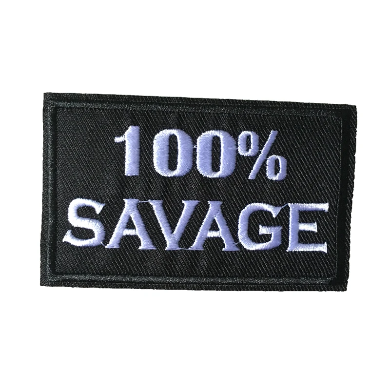 Новое поступление 100% SAVAGE Вышитые заплаты письма аппликация из ткани патч знак