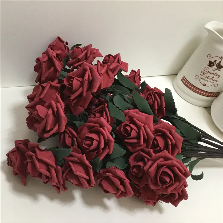 Искусственные розы из вспененного этилвинилацетата 1 шт. упак. 65 см одиночные длинные стволовые букет