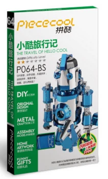 THE TRAVEL OF HELLO COOL blue &amp silver color 3D DIY лазерная резка Металлическая Модель Лучшие