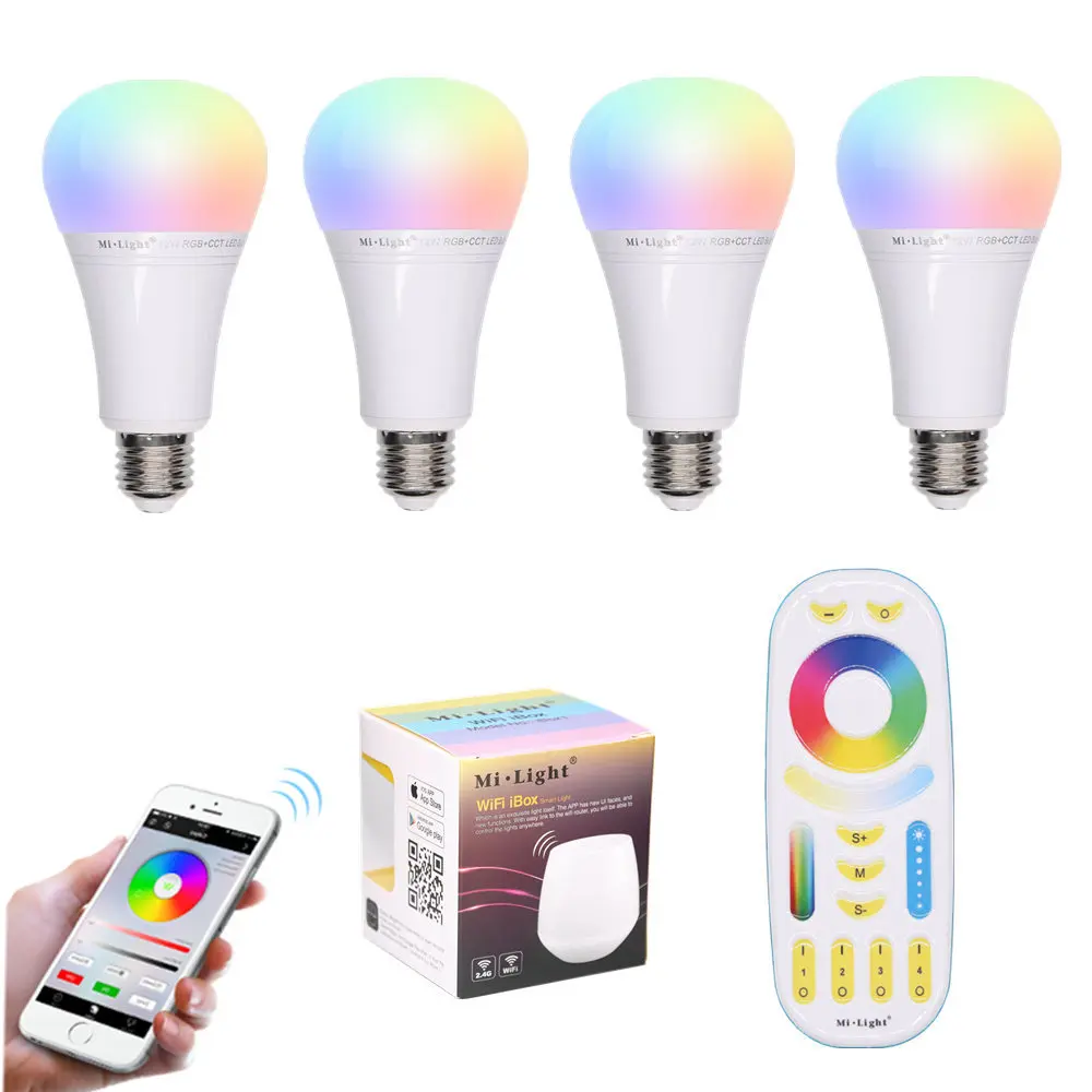 Mi светильник светодиодный 12 Вт RGB + CCT 2 4 г RF беспроводной Диммируемый E27 AC86 265V