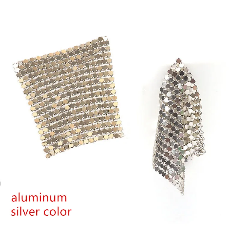 silver color Diy Ювелирные изделия Серьги Подвески Аксессуары 30 шт./лот 50 мм блестки Геометрическая квадратная форма медь/алюминий металл модные подвески - Окраска металла: silver color