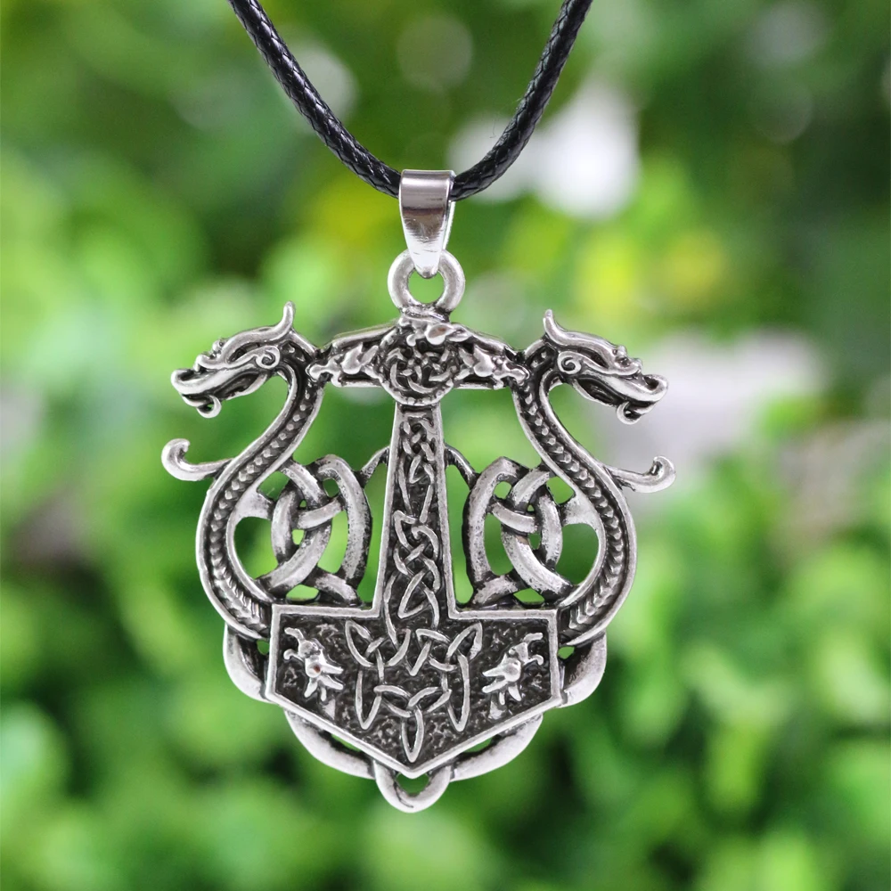 1 шт. скандинавский двойной дракон с молотком Тора|dragon dragon|necklace dragondouble necklace |