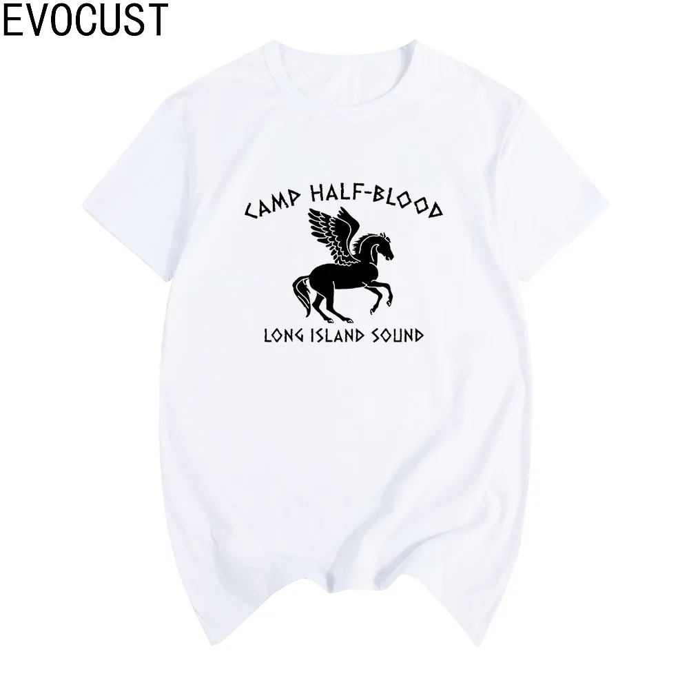 white Camp Half Blood funnny пародия короткий рукав Футболка хлопок мужская футболка новая футболка Wo Мужская s унисекс Мода - Цвет: white