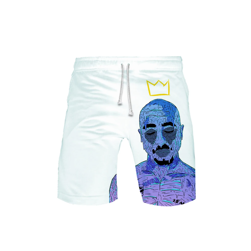 2PAC 3D шорты с принтом для мужчин горячая Распродажа повседневные крутые и дышащие Harajuku Новое поступление летние пляжные шорты K-pops плюс размер
