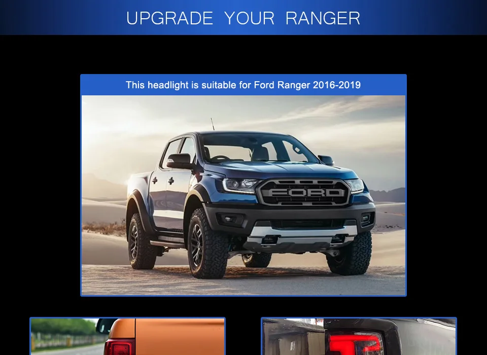AKD Тюнинг автомобилей задние фонари для Ford Ranger задние фонари светодиодный DRL ходовые фары, противотуманные фары ангельские глаза задние парковочные огни