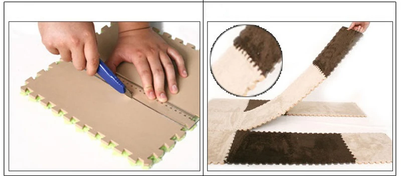 10pcs/set 30*30cm Baby EVA Plush Puzzle Mats Foam Shaggy Floor Velvet Carpet Decorative Kids Room for Crawling Play Toys Rug