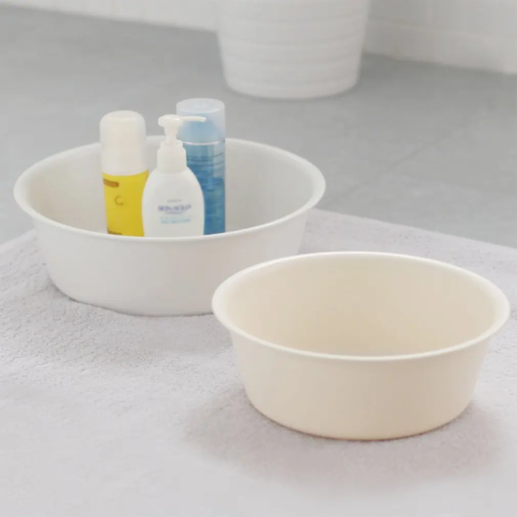 Plastic Washbasin Outdoor Indoor Food Container WashbasinApricot25CM