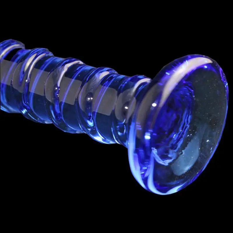 Силиконовый фаллоимитатор с кристаллами пирекса для стимуляции точки G и клитора