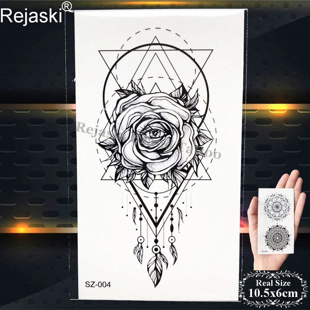 Женские флисовые татуажи Rejaski модные геометрические татуировки для боди арта