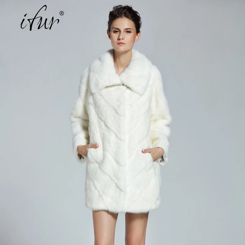 2021 бренд класса люкс для женщин натуральная норковая Меховая куртка длинная