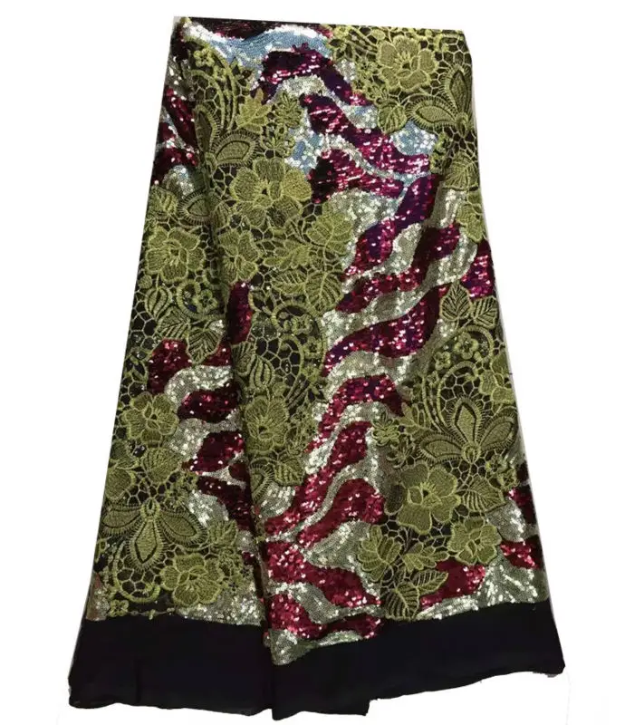 Последняя вышивка дизайн африканская сетка кружева с блестками для свадебного